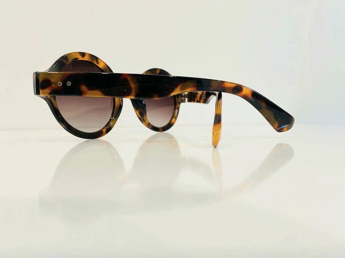 Lunette de soleil mixte ronde Polarisée marron léopard uvprotection catégorie 3 - photo numéro 5