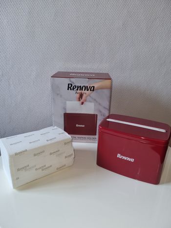 Original ! Porte Serviettes Renova Art Life Bordeaux et ses 360 Serviettes en papier neuf