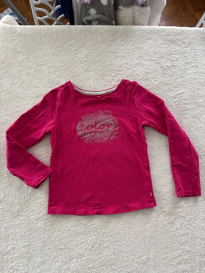T-shirt manches longues 4 ans fushia