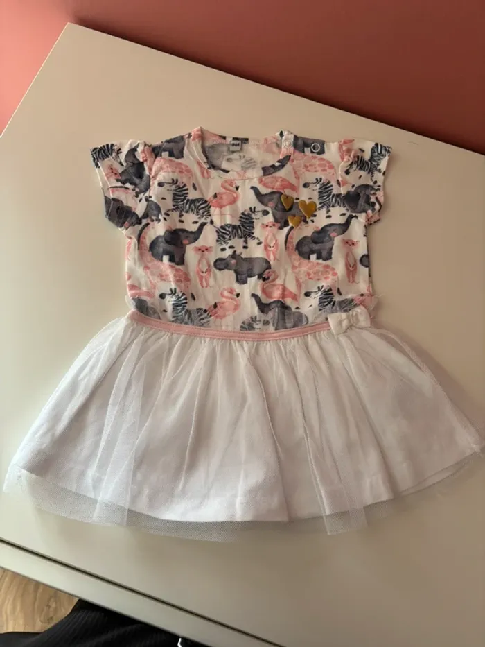 Robe motifs animaux tulle 9M - photo numéro 2