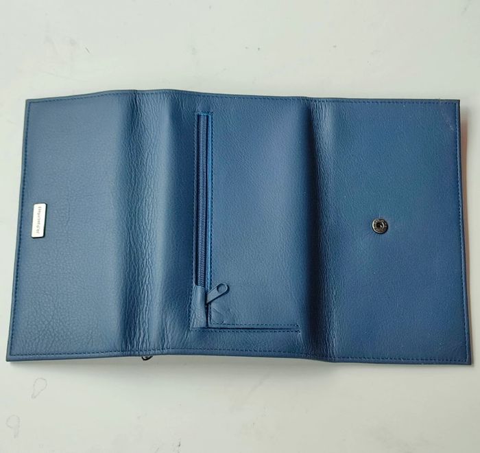 Portefeuille bleu en cuir neuf saison coffret - photo numéro 8