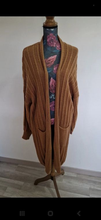 Gilet long camel neuf