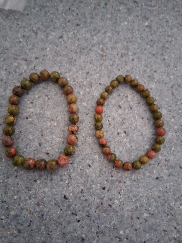 Lot de 2 bracelets perle en bois Multicolore
