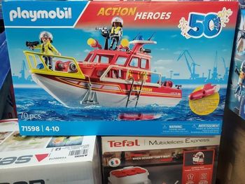 Playmobil 71598 - Bateau de Sauvetage et Pompiers.