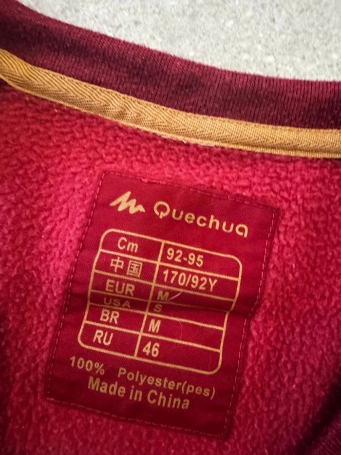 Haut bordeaux Quechua, taille M pour femme - photo numéro 2