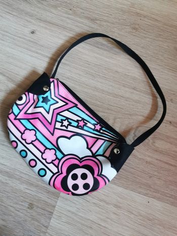 Sac à main enfant rose et noir