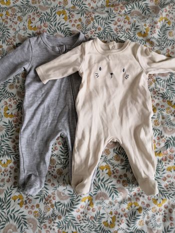 Lot 2 pyjamas coton 1mois