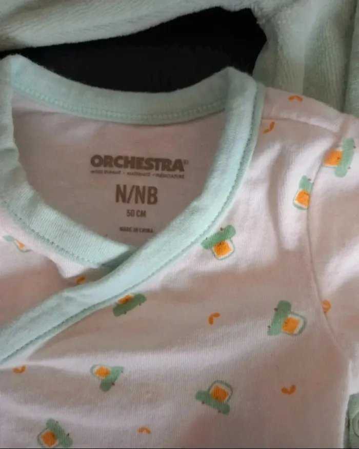 Ensemble pyjama et bodie naissance 50 cm - photo numéro 3