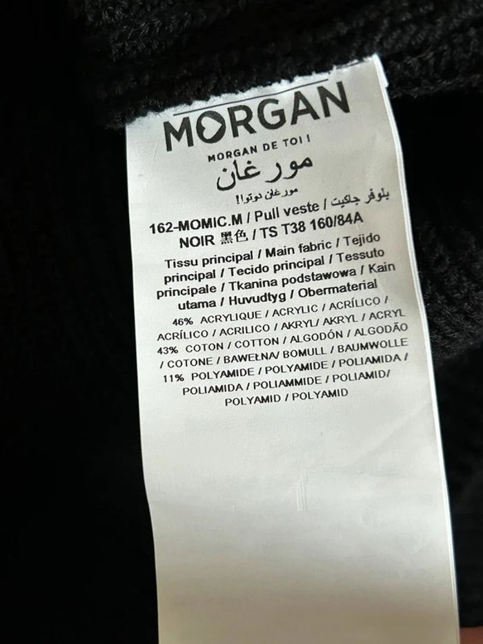 Poncho noir avec boutons dorés Morgan taille S jamais porté - photo numéro 15