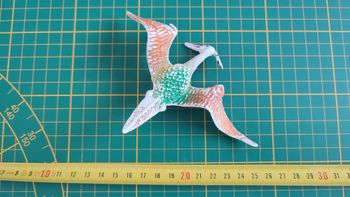 Jouet ancien vintage dans l'état Figurine ptérodactyle dinosaure hong kong t-rex plastique #SP