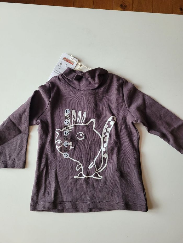 T shirt col roule ML 12 mois