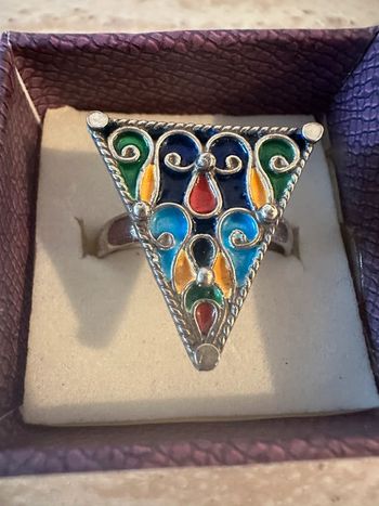 Bague kabyle berbère ajustable en vrai argent massif