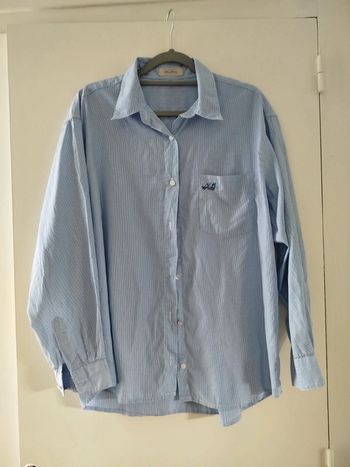 Chemise rayée bleu et blanche New Man taille 40 ou 42