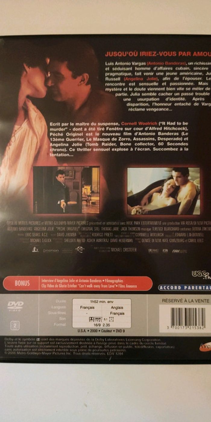 DVD Péché originel - photo numéro 2