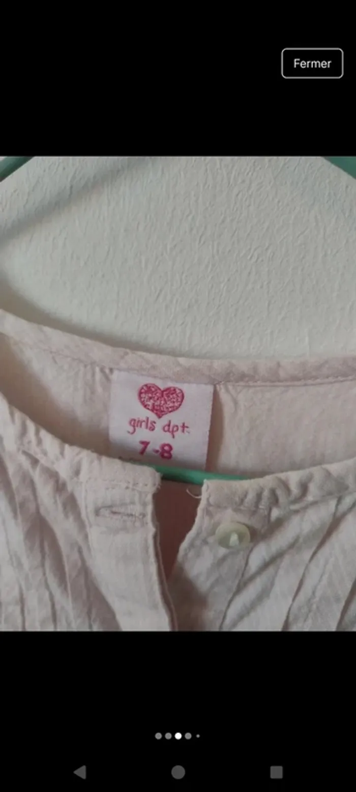 Chemise fille en 100% coton - photo numéro 3