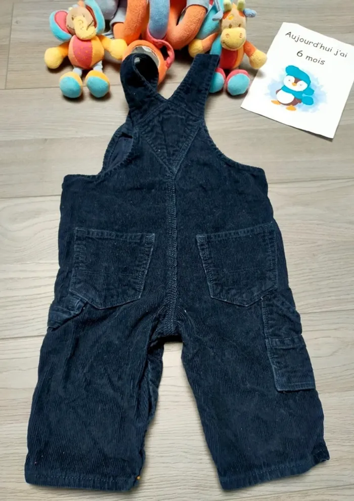 Salopette marine velours côtelé mixte 6-12 mois Babygap - photo numéro 6