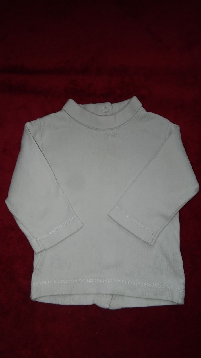 Sous pull bleu clair 6 mois garçon Kitchoun