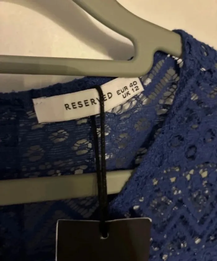 Robe bleue en dentelle Reserved – Taille 40 – Neuve avec étiquette 💙 - photo numéro 5