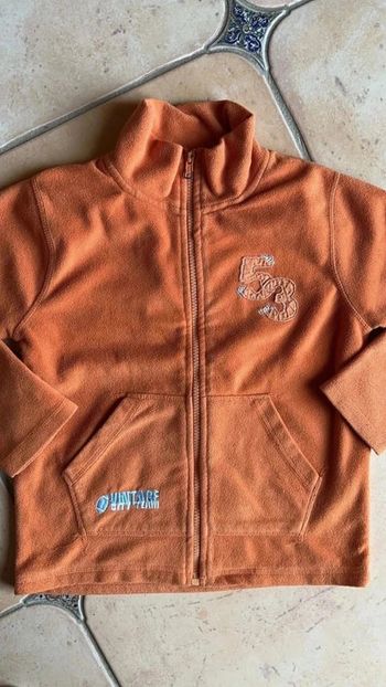 Gilet zip polaire zip tissaia 6 ans garçon