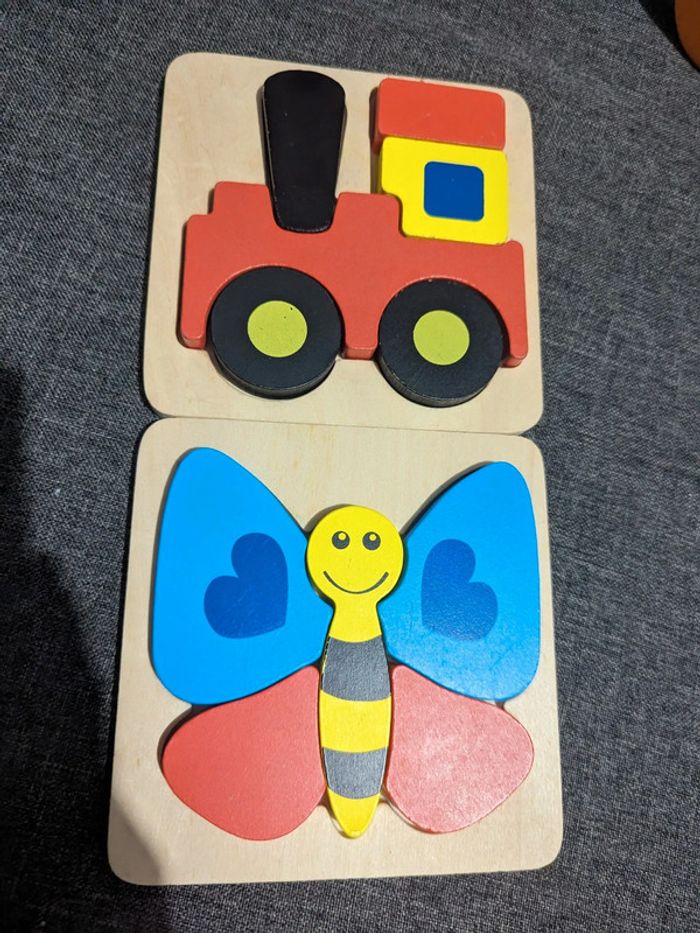 2 puzzles en bois