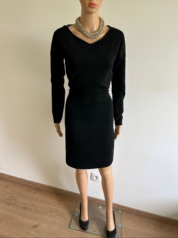 Robe noire à manches longues Jacqueline de Yong taille M excellent état - photo numéro 3