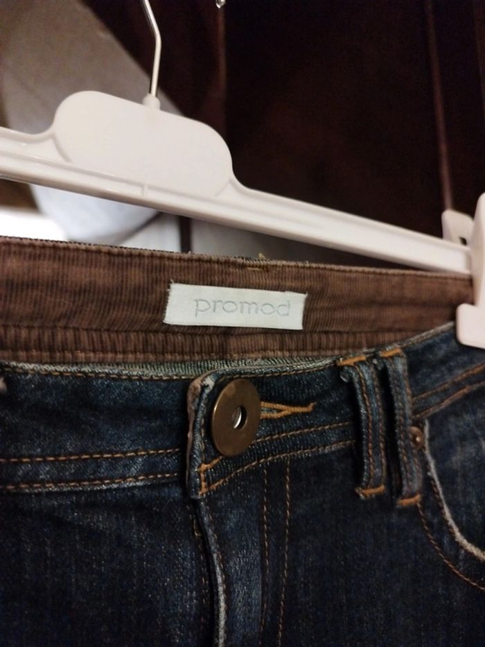 Pantacourt bleu foncé denim vintage M/38 y2k - photo numéro 5