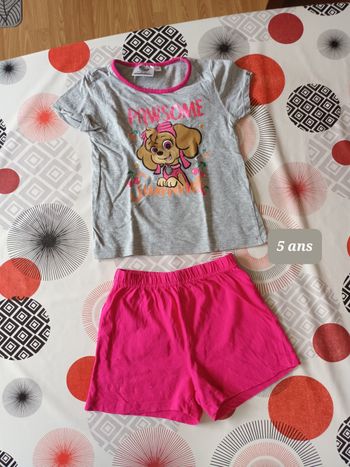 Pyjama pyjashort Stella Pat patrouille taille 5 ans 👧