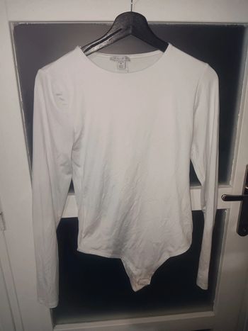 Body blanc à manches longues taille m