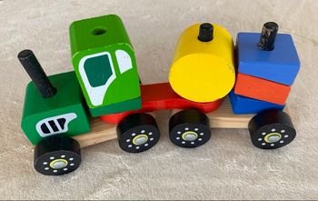 Petit train en bois 0-3 ans jouet d'éveil