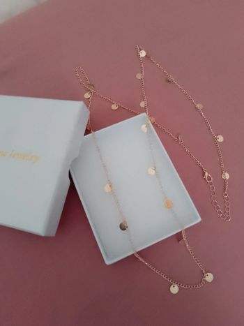 Sautoir pampilles en acier inoxydable doré