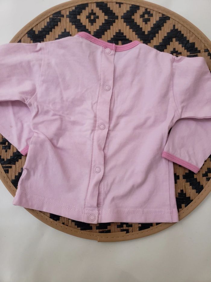 Haut T-shirt manches longues rose fille 6 mois Boîte à Malice - photo numéro 3