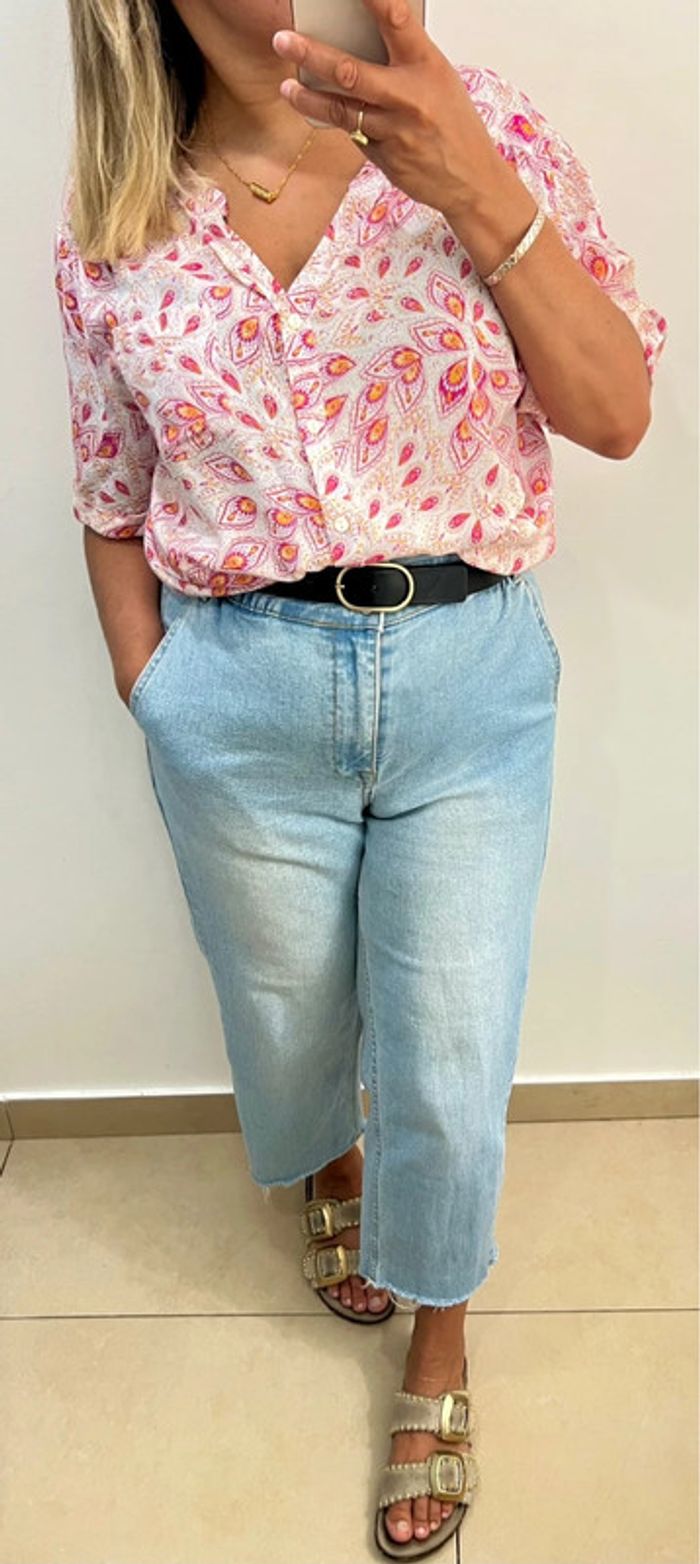 🌺 Chemise  fluide Damart – imprimé floral Taille 44 - photo numéro 2
