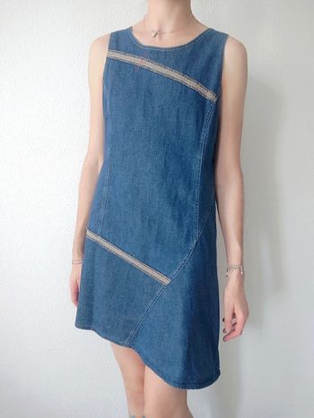 Robe jean bleu asymétrique y2k / Terre de Marins - 42/XL
