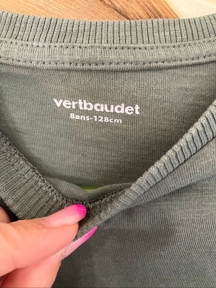 T-shirt manches longues kaki garçon 8 ans Verbaudet - photo numéro 3