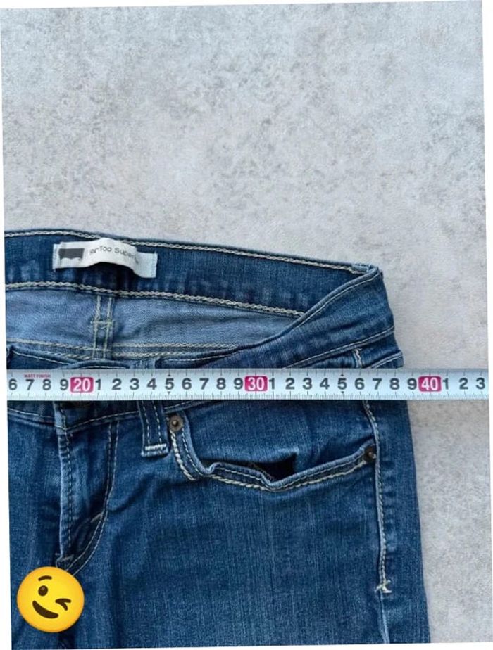 Jeans Levi's 524 W28 FR38 coupe skinny bleu Femme women pan586b - photo numéro 4