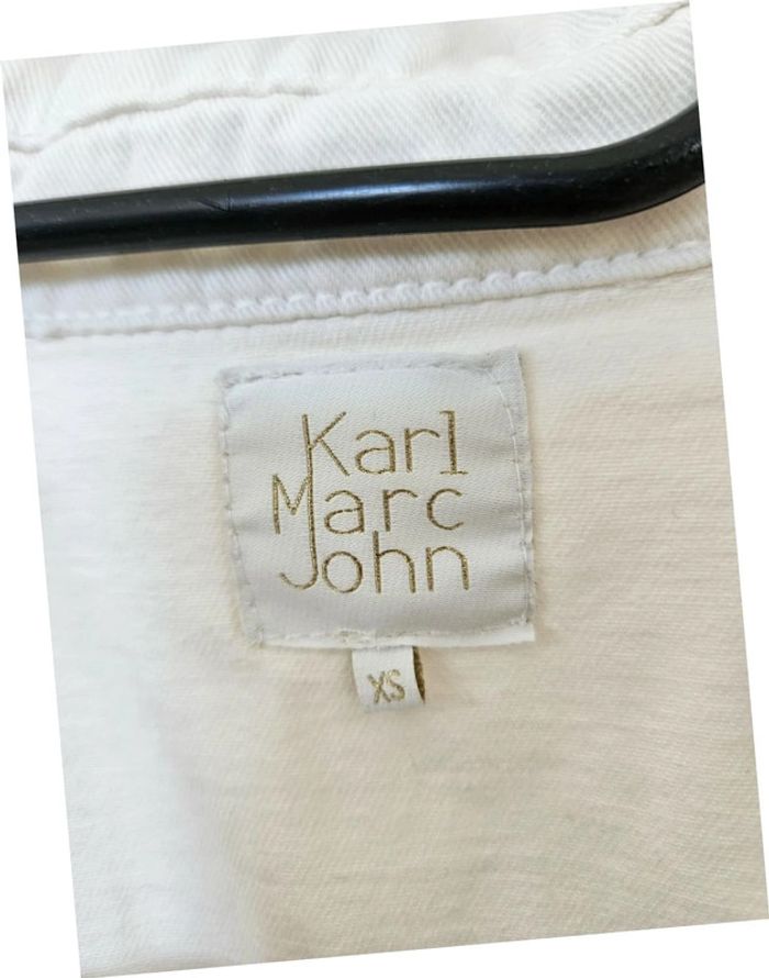 Veste en jean blanche Karl Marc John taille XS - photo numéro 3