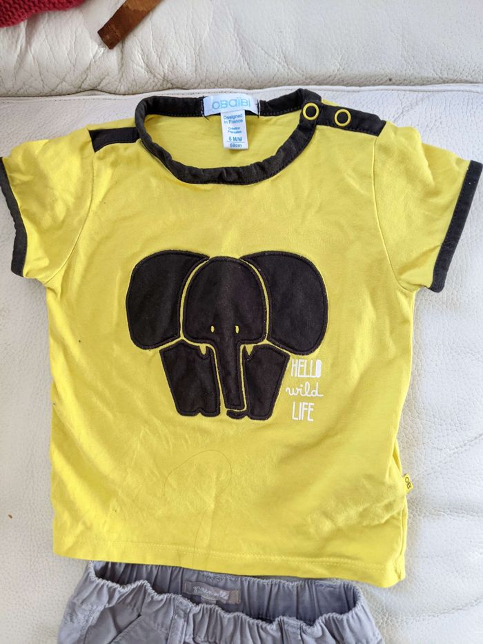 Ensemble en coton neuf 6 mois Obaibi et grain de blé - photo numéro 2