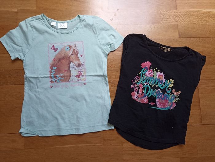 Lot tee shirt manches courtes été fille 8 ans - photo numéro 2