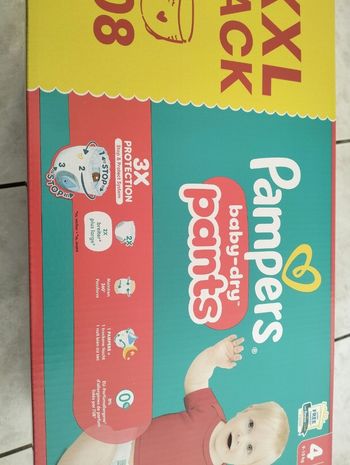 Pack de 108  couches Pampers t 4 baby dry pants