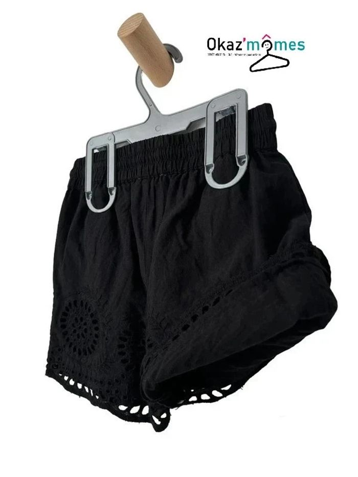 Short noir à broderie ajourée - Monoprix Kids 5 ans - photo numéro 3