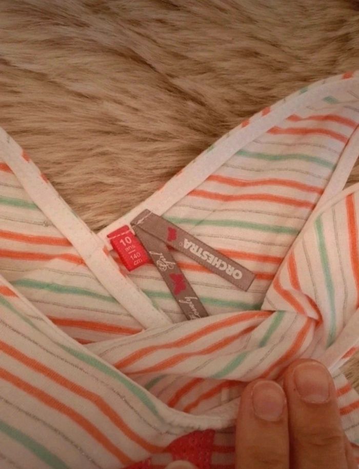 Débardeur rayé orchestra 10 ans - photo numéro 4