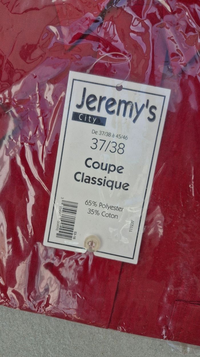 Chemise homme manches courtes rouge neuve - photo numéro 4