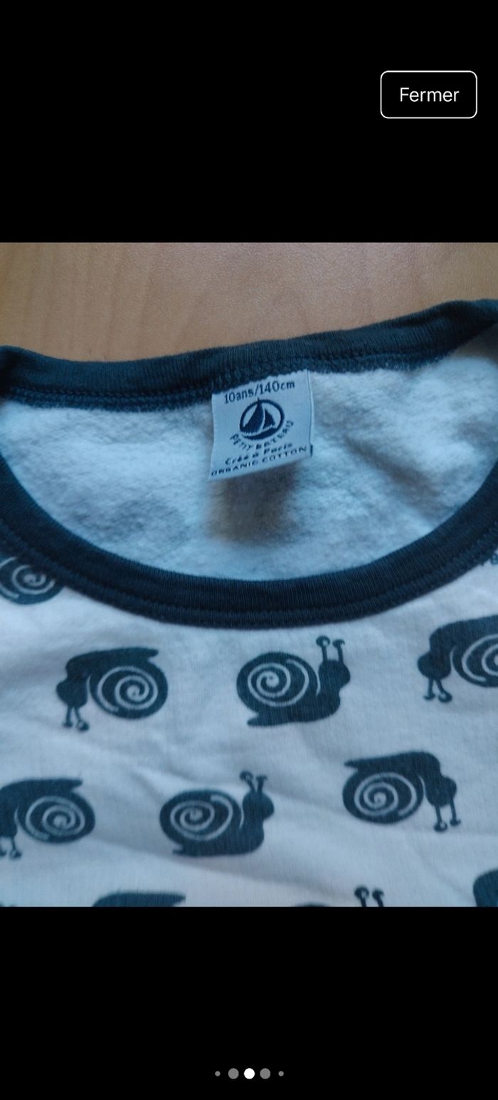 Pyjama escargot petit bateau 8/10 ans - photo numéro 8