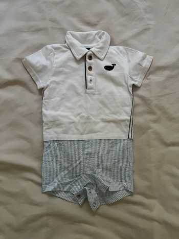 Combinaison polo short bébé garçon Le phare de la baleine 