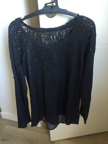 Tee shirt manches avec dentelle