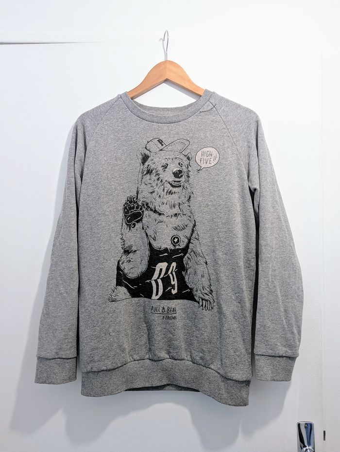 Sweat gris homme taille M Pull and bear