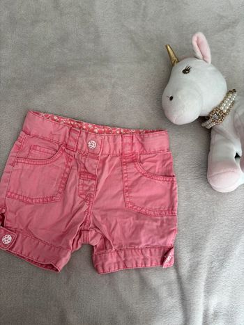 Short en jean rose