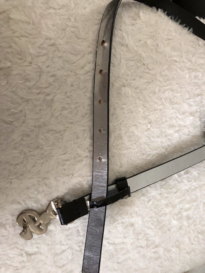 AN-Ceinture noire/argent punt o roma 110cm - photo numéro 6