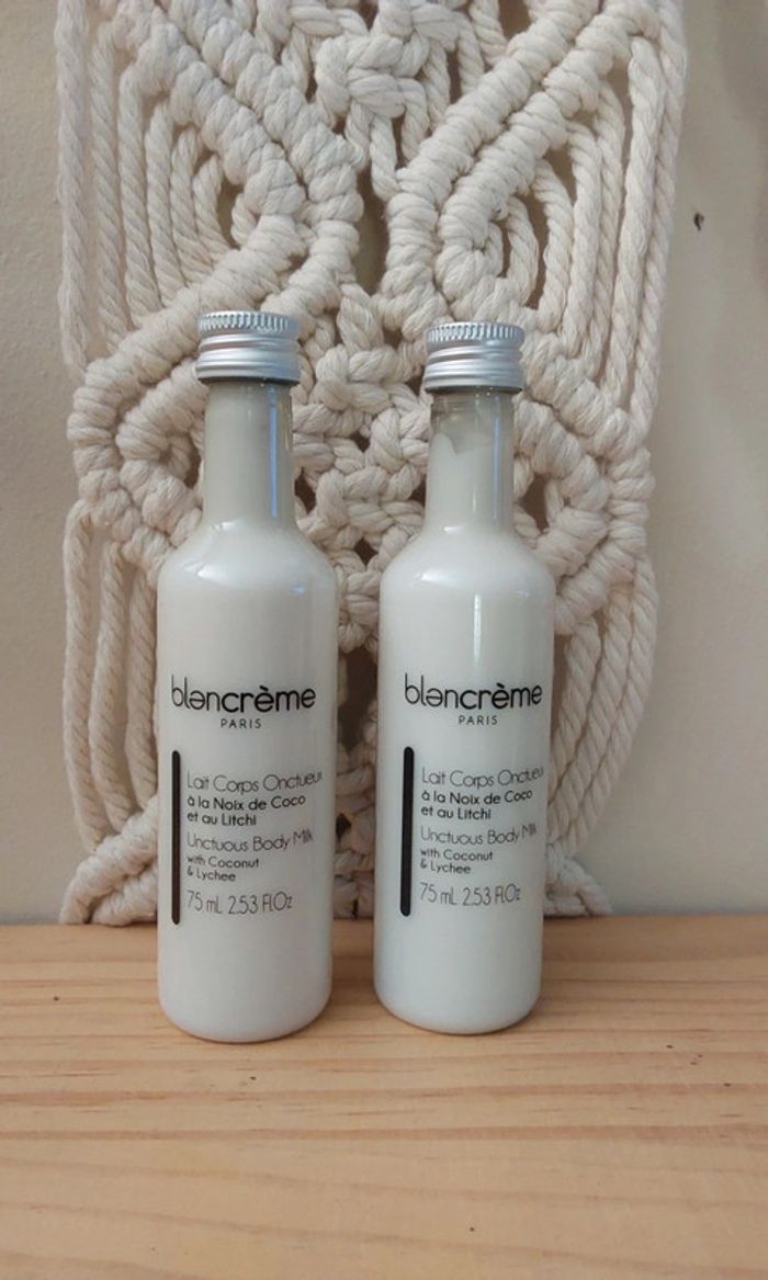 Lot de 2 flacons de Lait corporel Blancrème  Noix de coco litchi 75 ml