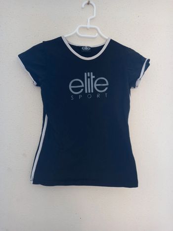T-Shirt femmes noir et blanc Élite T: s